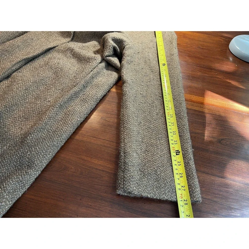 Eileen Fisher Womens Brown Alpaca Cotton Button Front A-Line Coat M Lagenlook